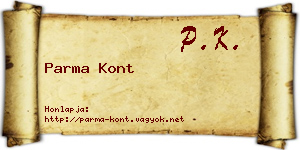 Parma Kont névjegykártya